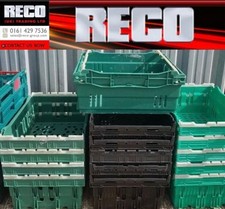 10 x USED HALF-SIZE "MUSHROOM BOX 30x40x15cm BALE ARM TRAY STACKING BOX CRATE