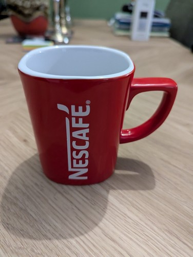 Nescafe red square coffee mug - red,