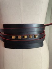 FENDI Alta Moda Obi Leather Belt