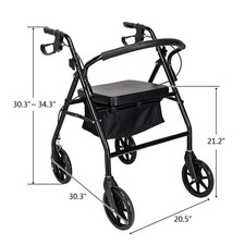 4 Wheel Rollator Walker with