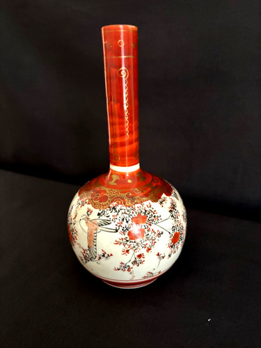 Japanese kutani vase 18cm - japanese, –