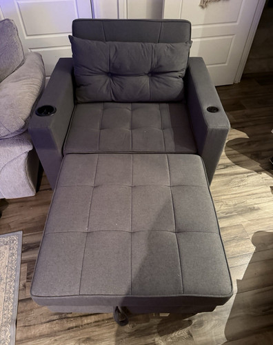 Grey sleeper chair - grey, recliner