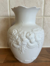 Kaiser Vase Bisque Porcelain Flower Detail Number 1349/2 Signed Piece By M Frey