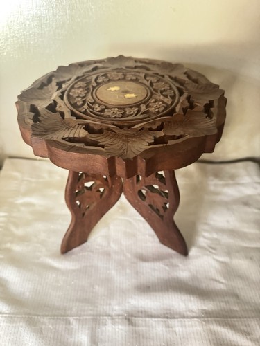 Vintage indian carved hardwood - indian,