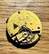 Rare Antique ARCHIBALD LONDON Chronometer Style Mechanical Pocket Watch Movement