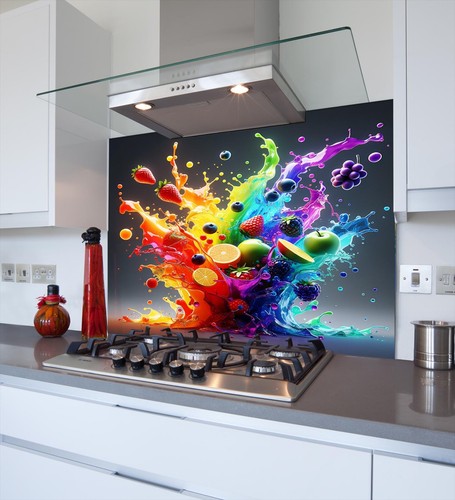 Printed glass kitchen - printed,