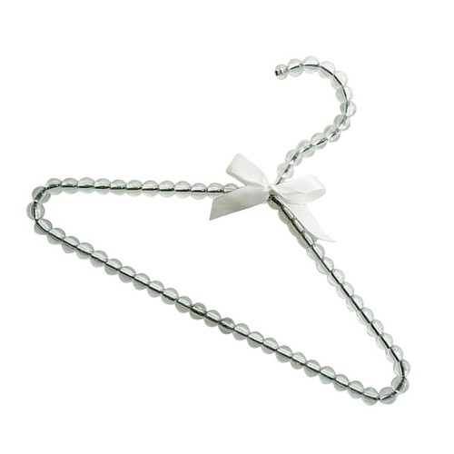 Pearl beaded suit hanger - pearl,