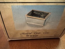 Vintage Mele Glass Mirrored Musical Jewellery Box