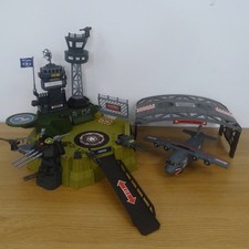 Toy Military Playset Air Force Base with Airplane Hanger & Aircraft