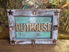 OUTHOUSE Sign - Rustic Looking