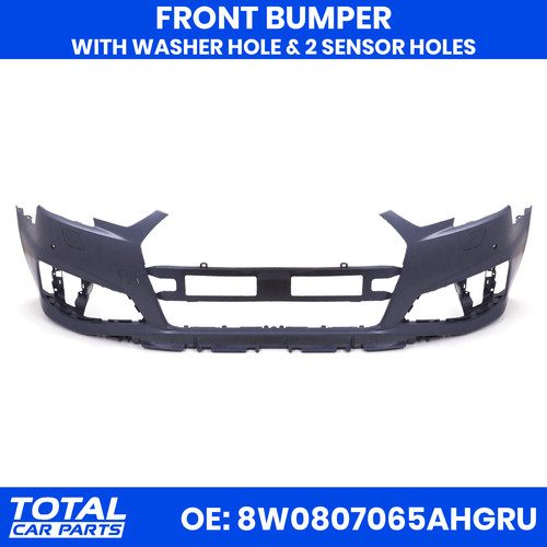 Front bumper with washer - front, hole