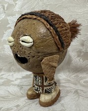 Vintage Carved Coconut Head -
