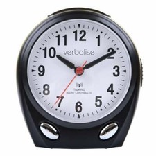 Verbalise Talking Alarm Clock, Black VTC-01BK