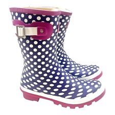 LADIES FLAT WATERPROOF WELLIES RAIN SNOW FESTIVAL GARDEN WELLINGTON  BOOTS SIZE