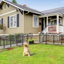 5x Metal Garden Fence Panels