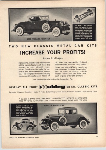 1963 paper hubley toy play - toy,