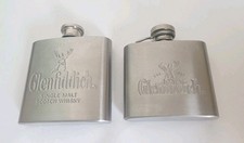 Glenfiddich Hip Flask Stainless Steel 2oz and 2.5oz Scotch Whisky