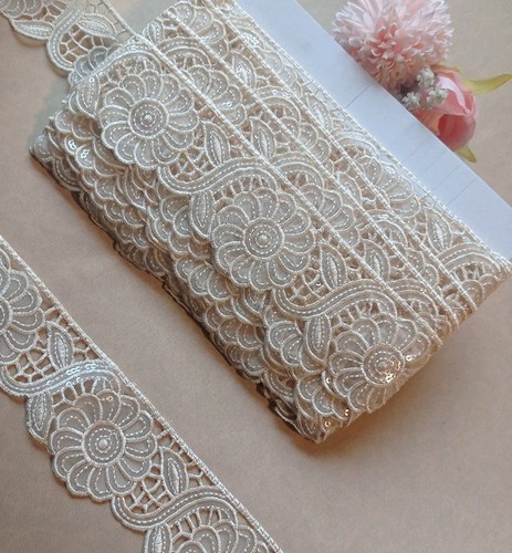 Fancy sequin cream light - 2,