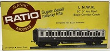 Ratio 5730 LNWR Arc Roof Bogie Corridor Coach Kit OO Gauge All Third Boxed