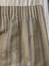 Laura Ashley Forbury Stripe Amethyst  Curtains 74” W X 54”D Stunning Lined Exc