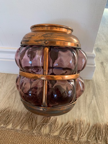 Vintage blown caged glass - glass, and