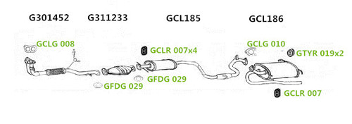Exhaust silencer centre pipe - exhaust,