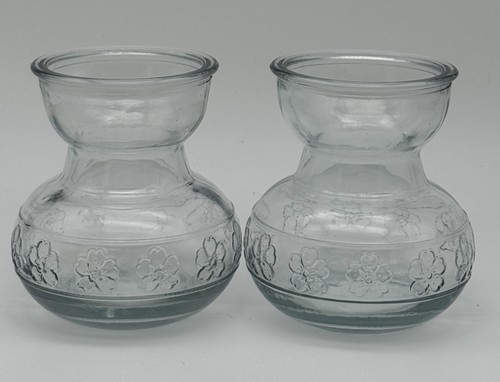 Clear glass bulb forcing vases - clear,