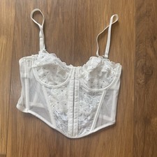 Primark white gem corset style