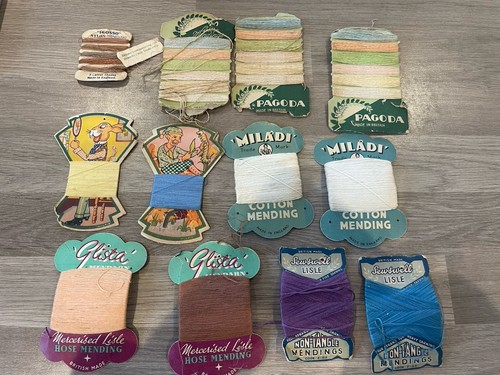 Vintage cotton darning mending - cotton,