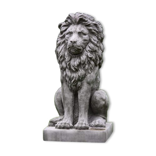 Majestic sitting lion stone - majestic,