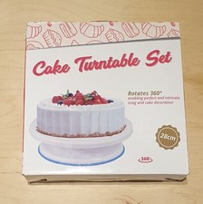Cake Turntable Set Rotating Icing Stand Decorating Revolving Kitchen Display