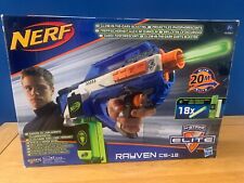 Vintage NERF Gun RAYVEN CS-18 Glow in the dark Boxed Blue VERY RARE!!