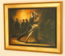 FABIAN PEREZ Large Original Limited Edition Print on Canvasboard 'Tango' + COA