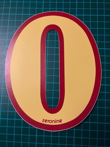 Zeronine fat number decal - fat,