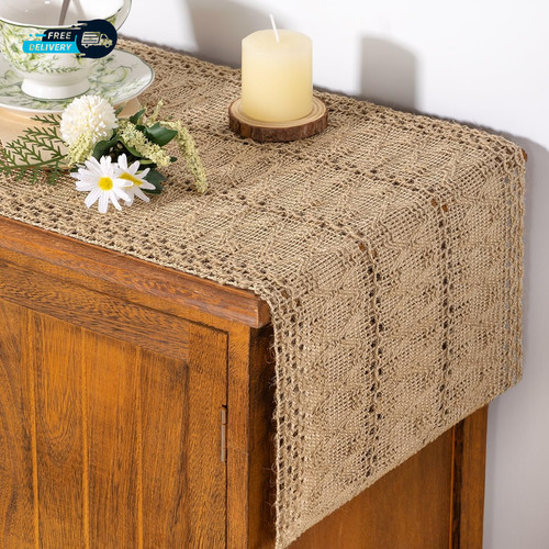 Boho table runner - runner, fall