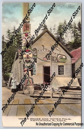 Indian house totem - &, pole
