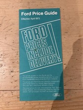 Ford Price Guide 1973 Escort