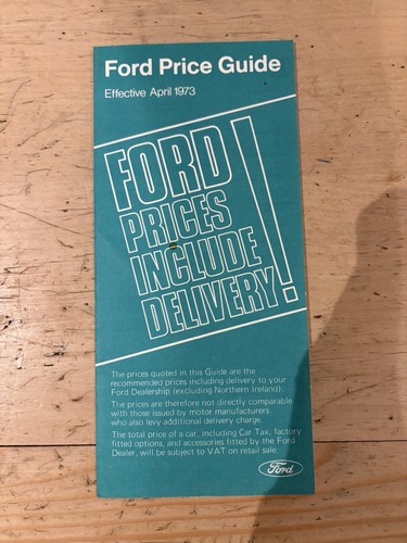 Ford price guide 1973 - guide,