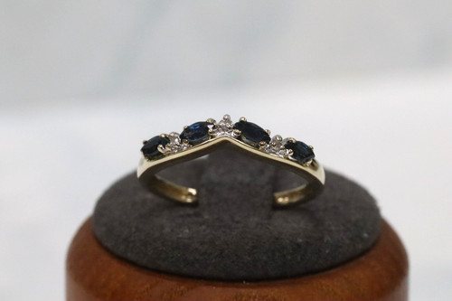 9ct yellow gold qvc sapphire - gold,
