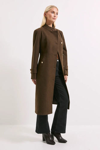 Wallis brown coat - coat, womens