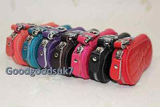 New Violin Shape Nice Colour Leather Keychain Pouch Bag Wallet Case Key Holder