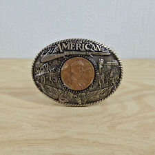 Vintage John Wayne Rainy Mountain Designs Oklahoma Solid Brass Belt Buckle