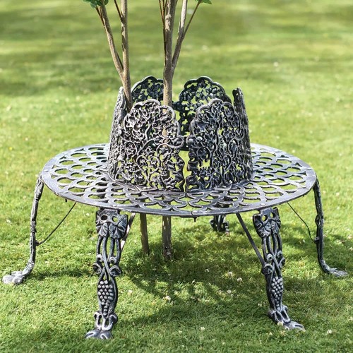 Black silver cast aluminium - black,