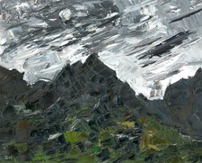 Daniel Nichols After Kyffin Williams - Contemporary Oil, High Peaks