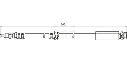 Apec front brake hose - hose, for
