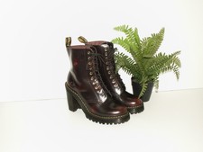 Dr. Martens KENDRA cherry arcadia leather heeled boots uk 6 eu 39 us 8 (d1484)
