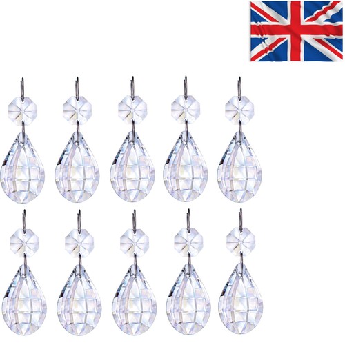 Crystal teardrop decor - crystal, 10