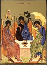 Hospitality of Abraham Icon Trinity Rublev Orthodox Greek Russian 14cm x 10cm