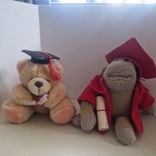 monkey outfit graduate pg tips plus Teddy Bear friend Vintage Plush Graduation