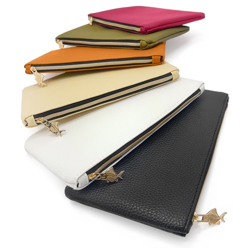 Faux leather look pencil case - look,